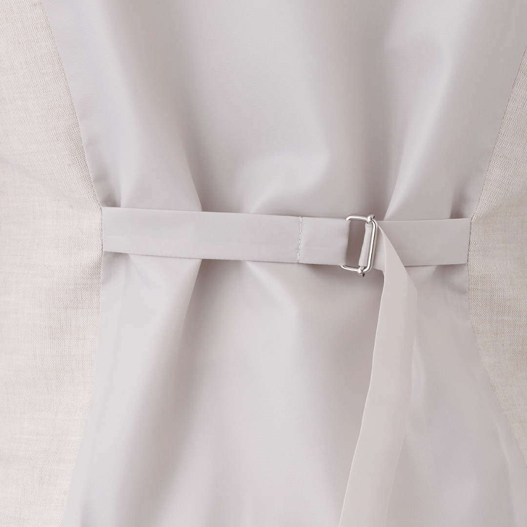 Uberstone slim fit nick linen vest in sand