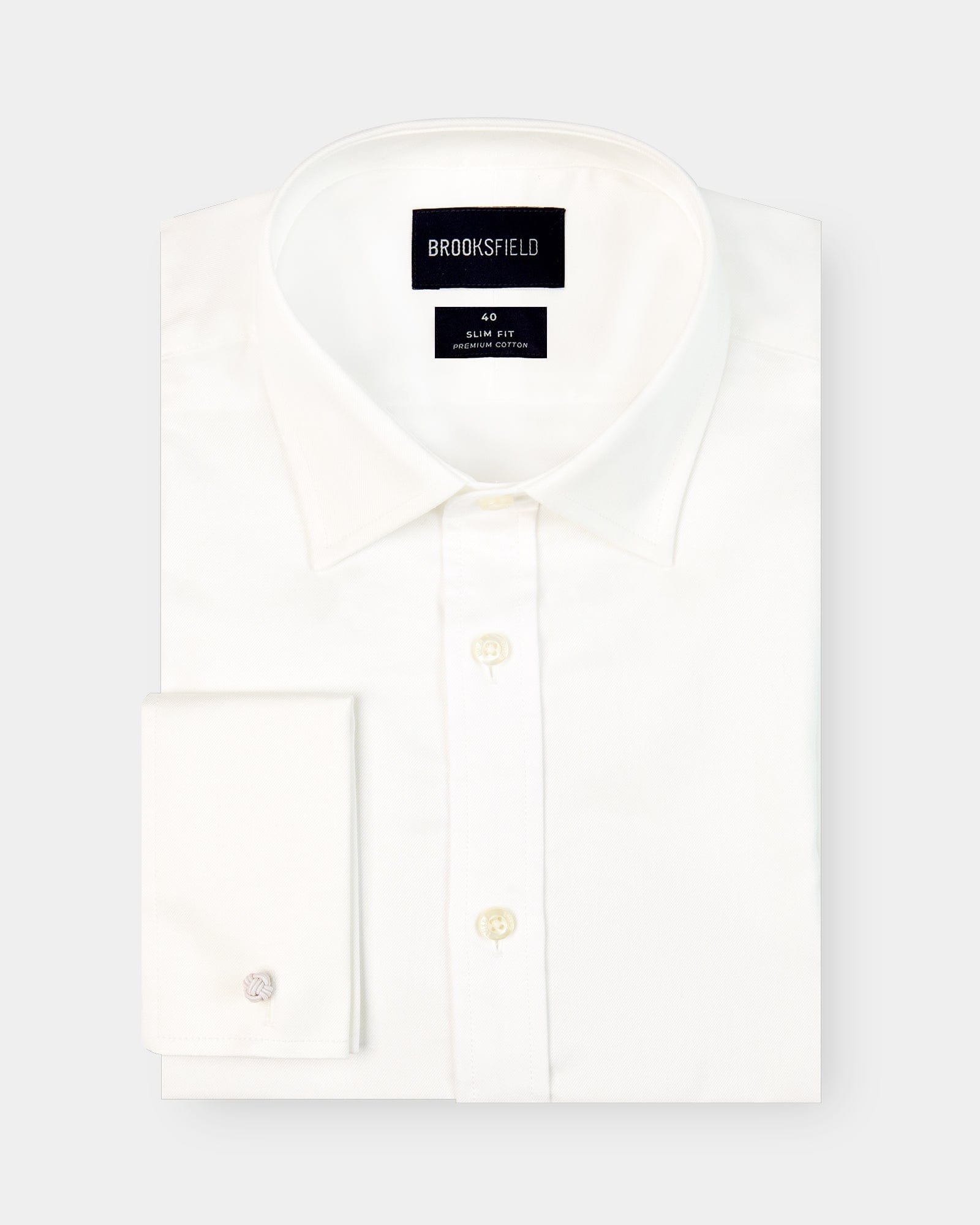 brooksfield mens wedding shirt in cream