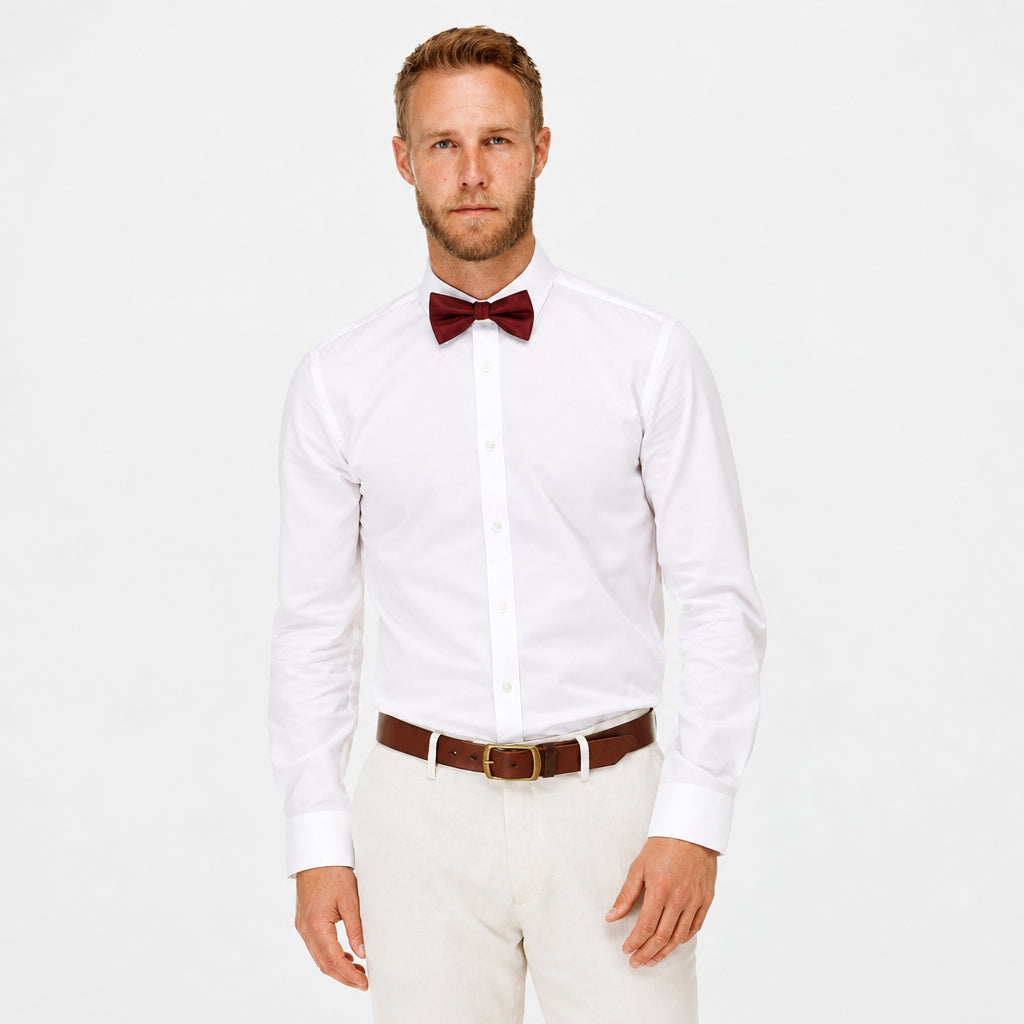 slim fit white mens dress shirt BFC939