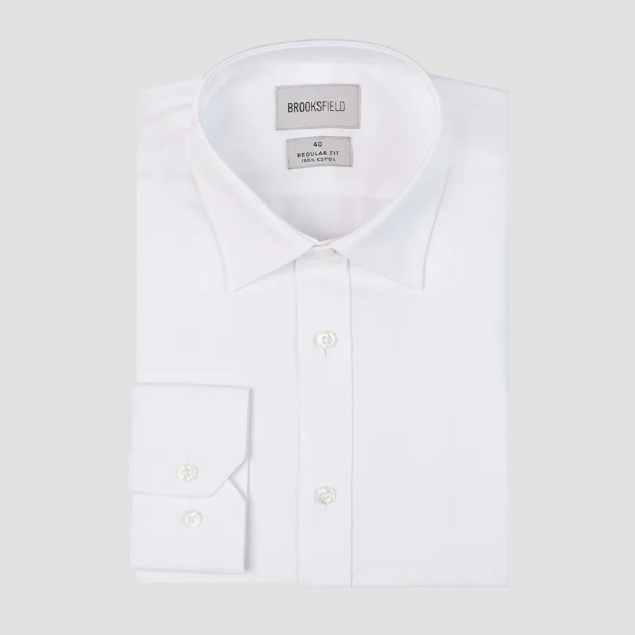brooksfield classic fit staple mens shirt in white BFC911