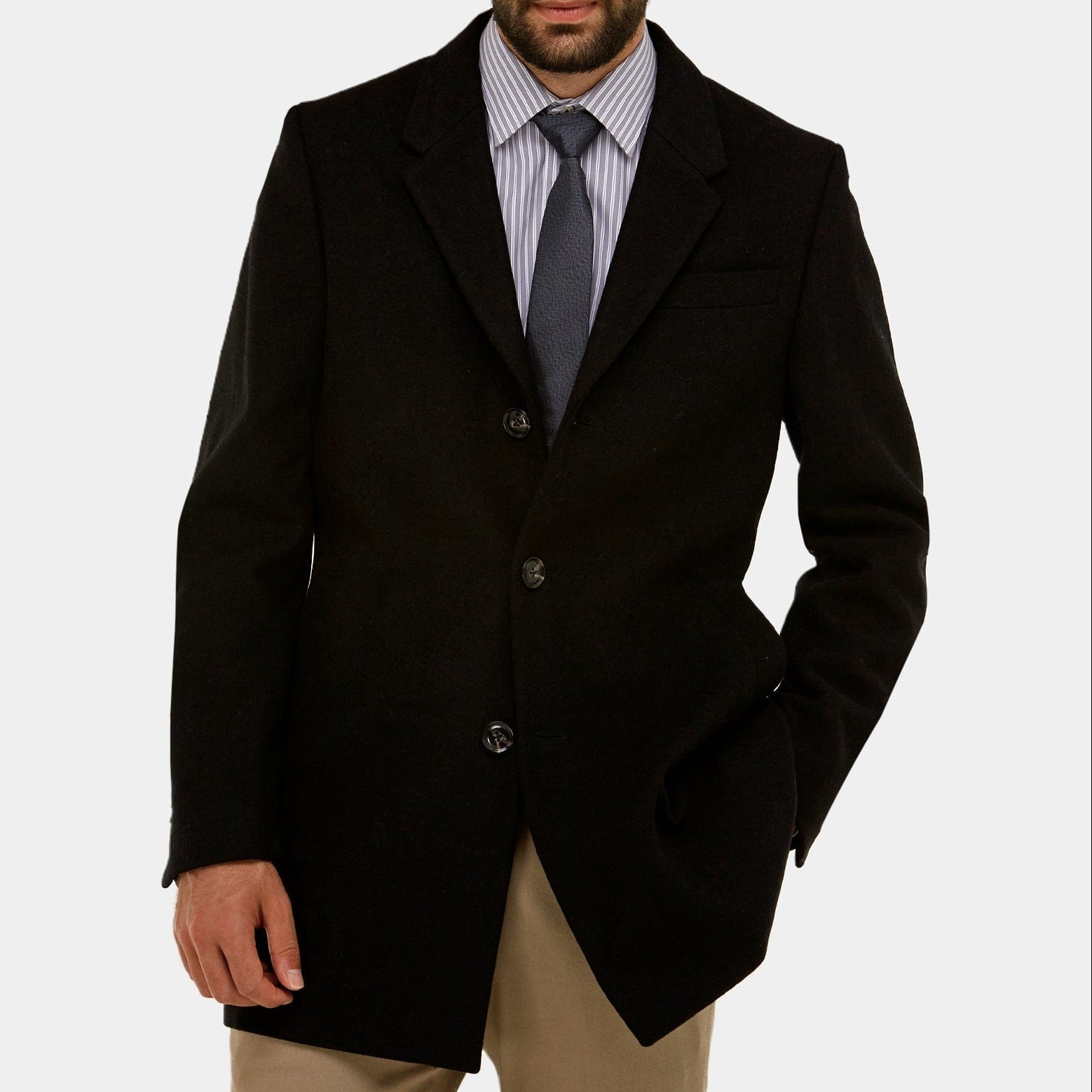 Brooksfield Wool Blend Short Overcoat