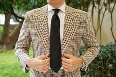 OTAA - black linen necktie
