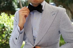 OTAA - bond black velvet self bow tie
