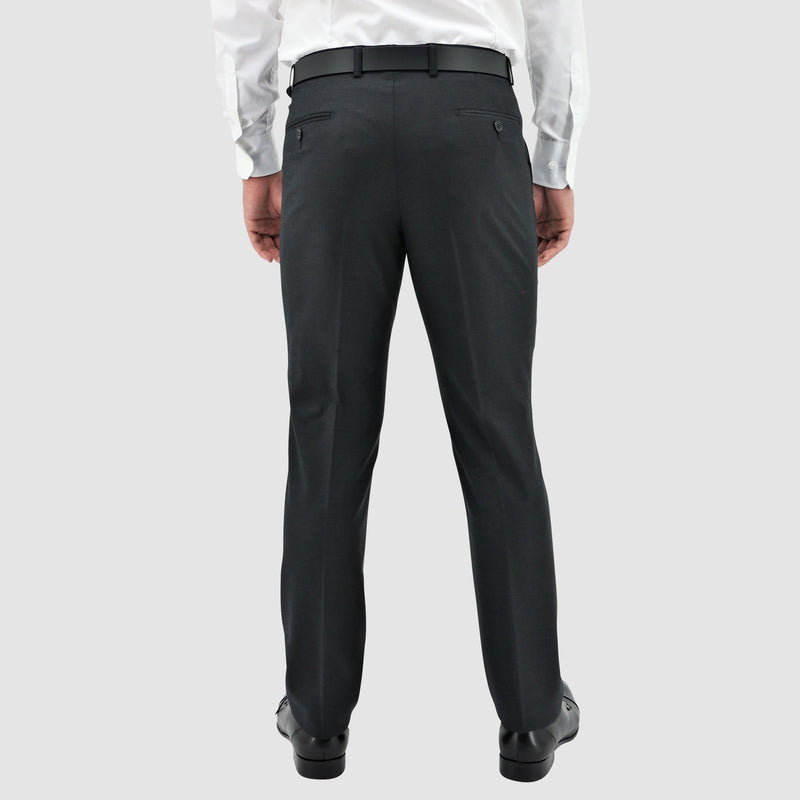 Boston classic fit michel suit in charcoal pure wool