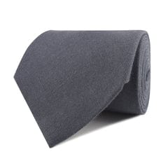 OTAA - charcoal grey slub linen necktie
