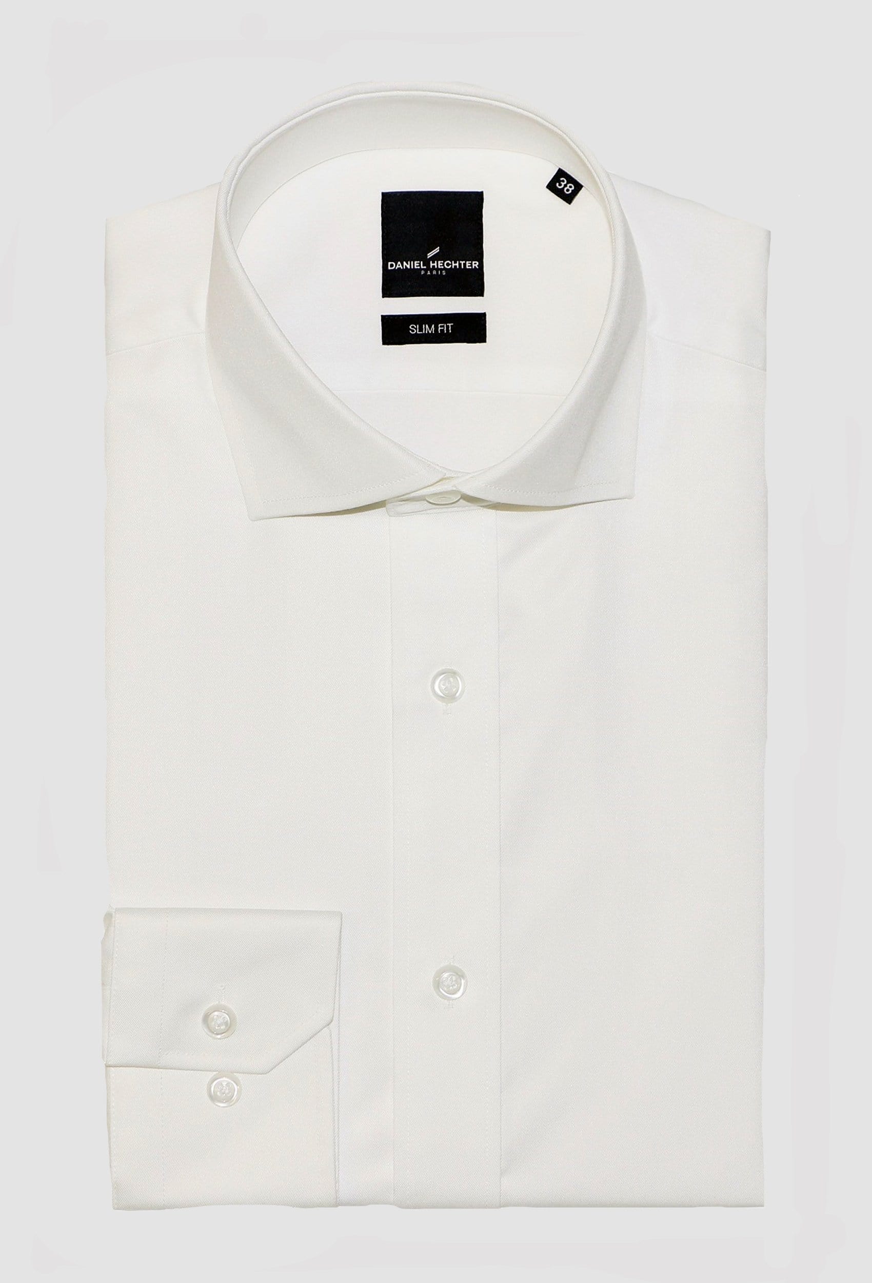 Daniel Hechter slim fit jacque business shirt in cream cotton blend 5wt-28