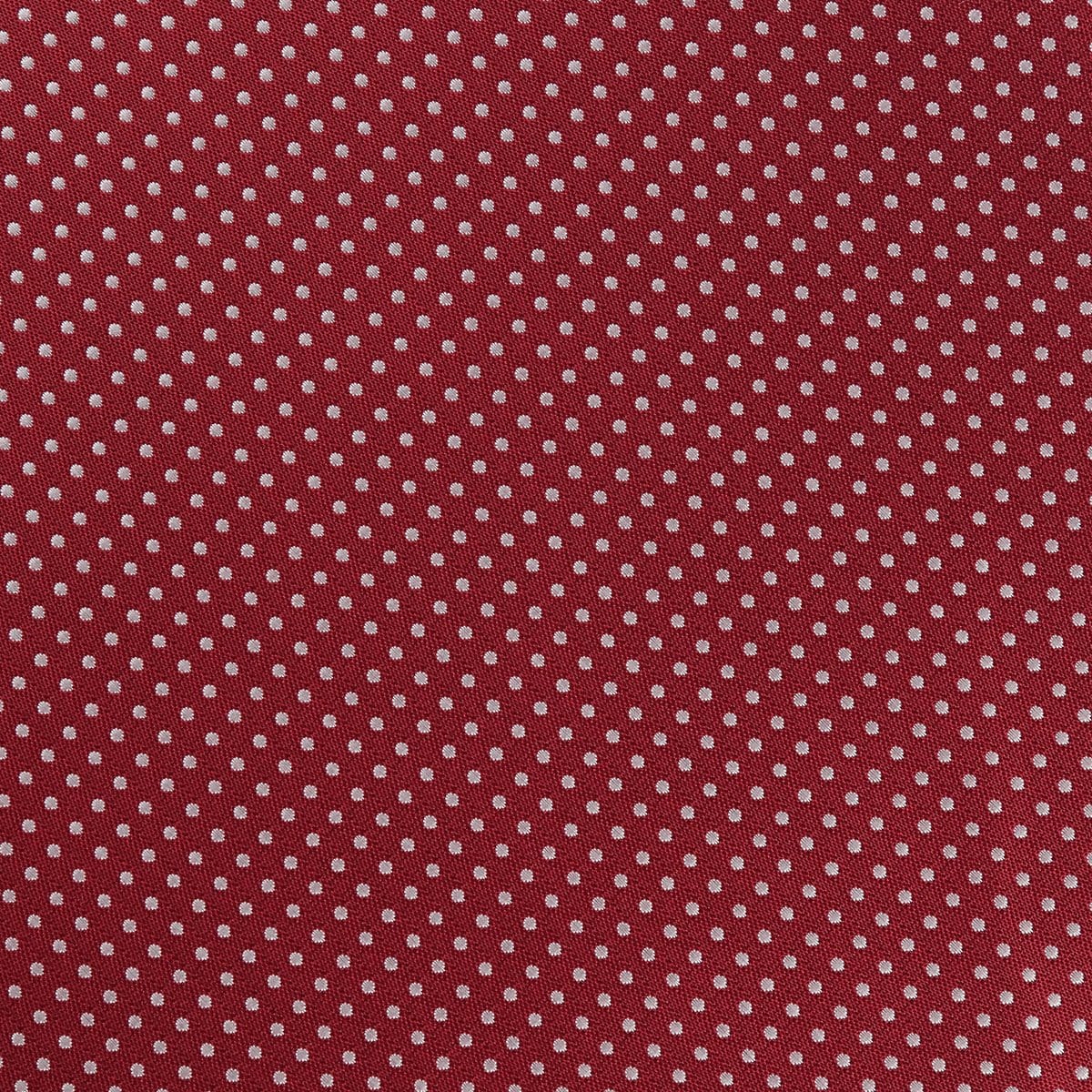 James Adelin Luxury Mini Spot Pocket Square in Burgundy and White