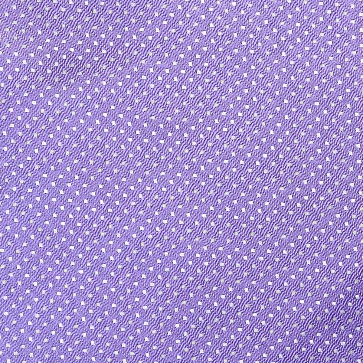 James Adelin Luxury Mini Spot Pocket Square in Purple and White