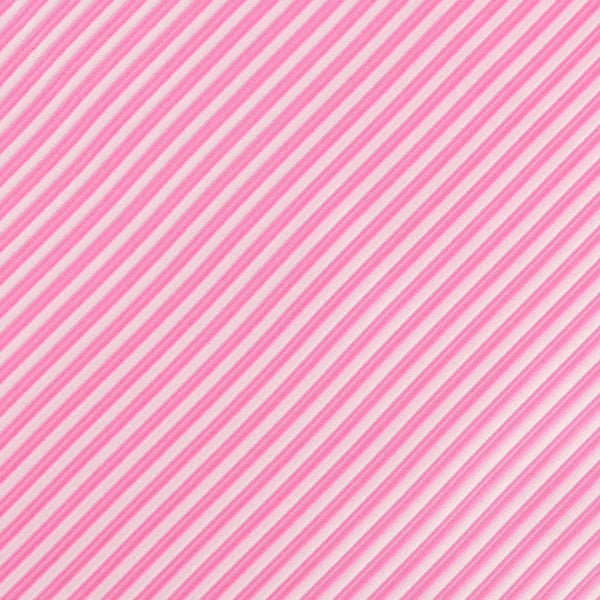 James Adelin Luxury Mini Stripe Pocket Square in Pink and White