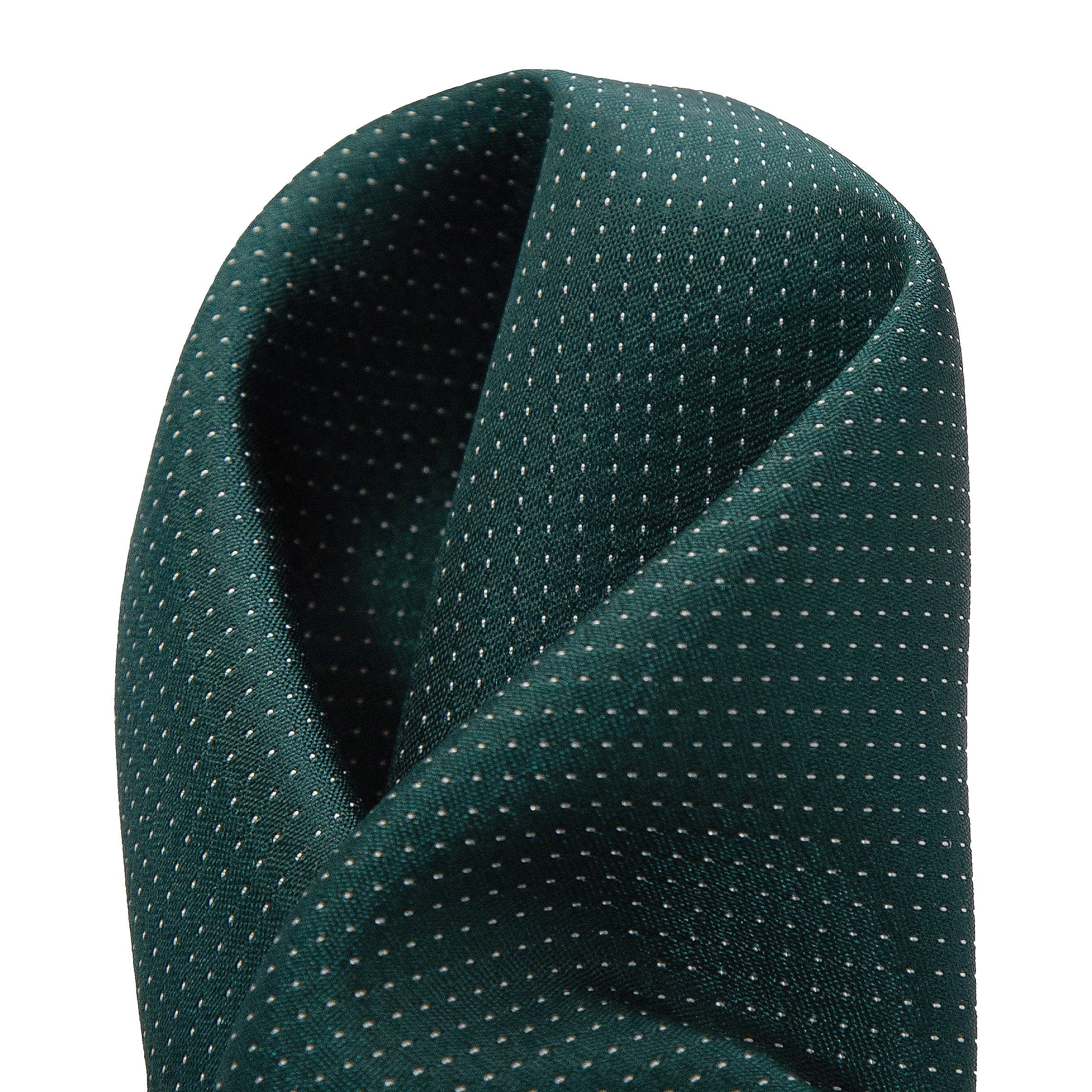 James Adelin Pin Point Satin Weave Pure Silk Pocket Square Dark Green/Off White