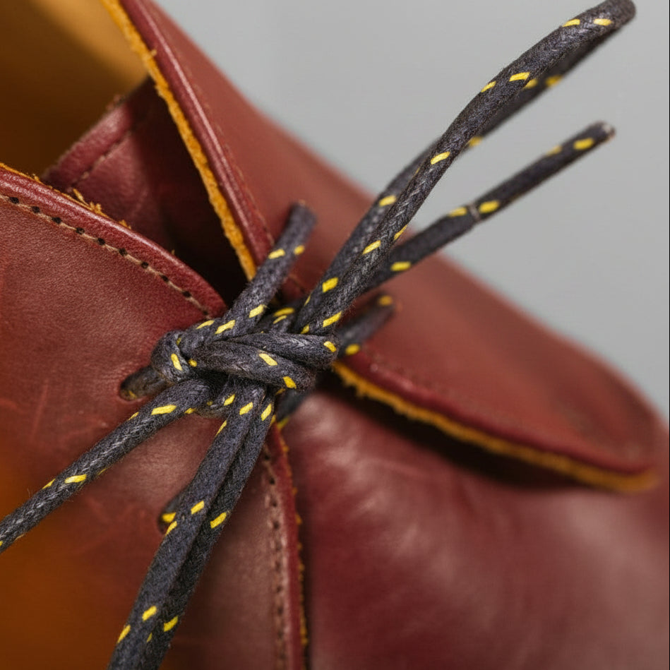 Mavericks Mick Shoelaces in Navy with Yellow Flecks