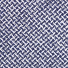 OTAA - navy blue houndstooth linen necktie