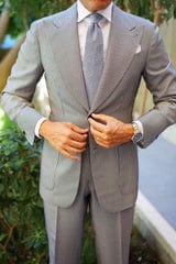 OTAA - smoke blue slub linen tie