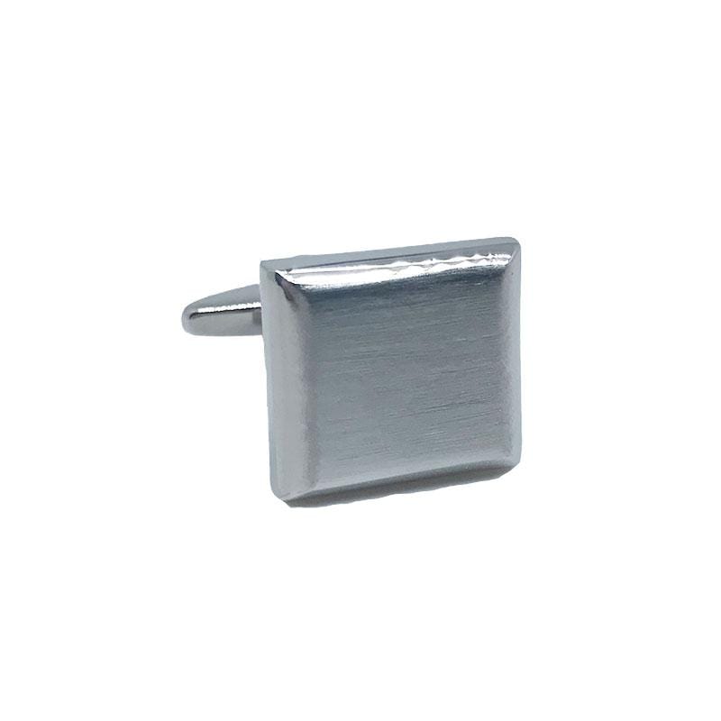 James Adelin Silver Square Matt Concave Cuff Links