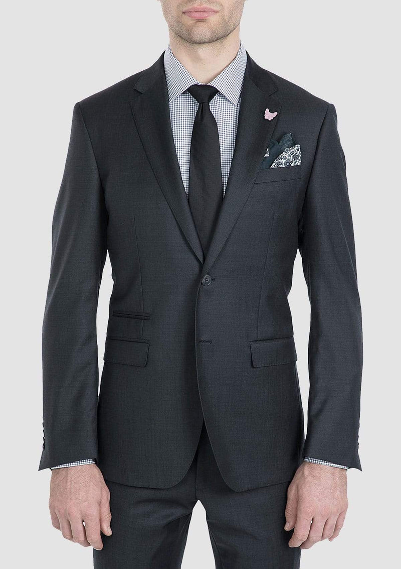 the gibson slim fit beta suit jacket in charcoal pure wool FG1614