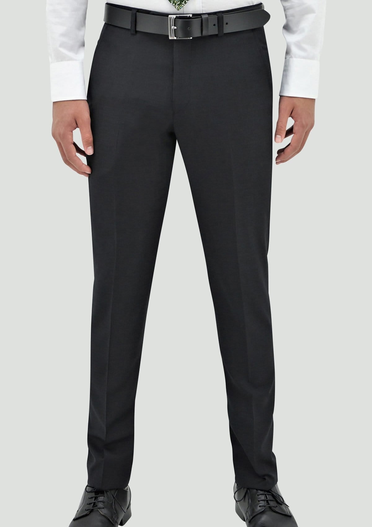 daniel hechter slim fit edward mens suit trouser in charcoal merino wool STDH106-02