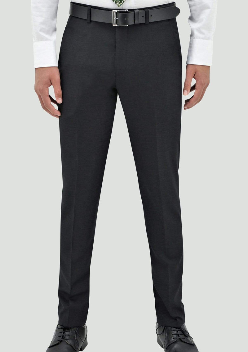 a front view of the daniel hechter slim fit edward mens suit trouser in charcoal pure wool STDH106-02-EDWARD1
