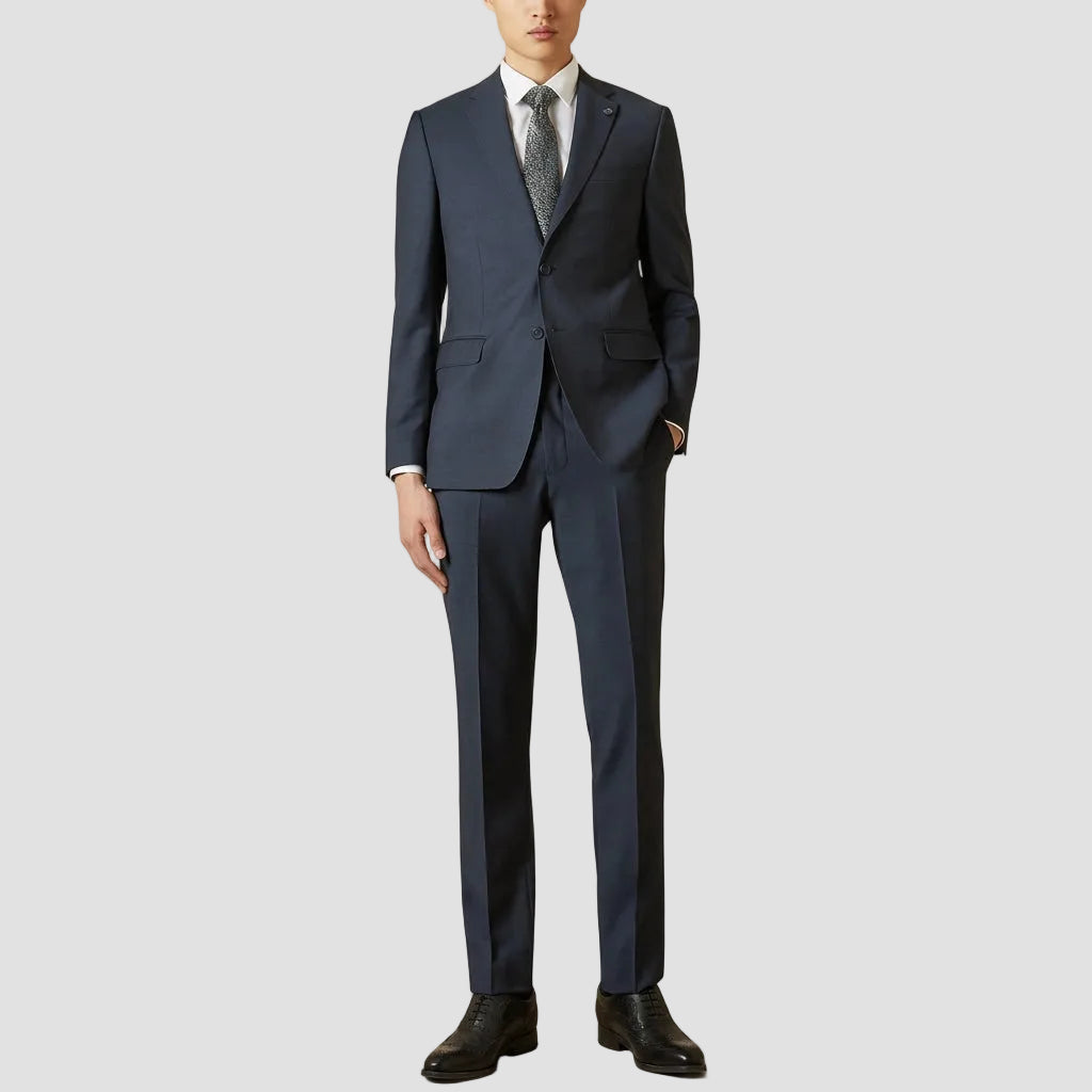 ted baker slim fit elegan suit in navy super 100s pure wool 1RL2010