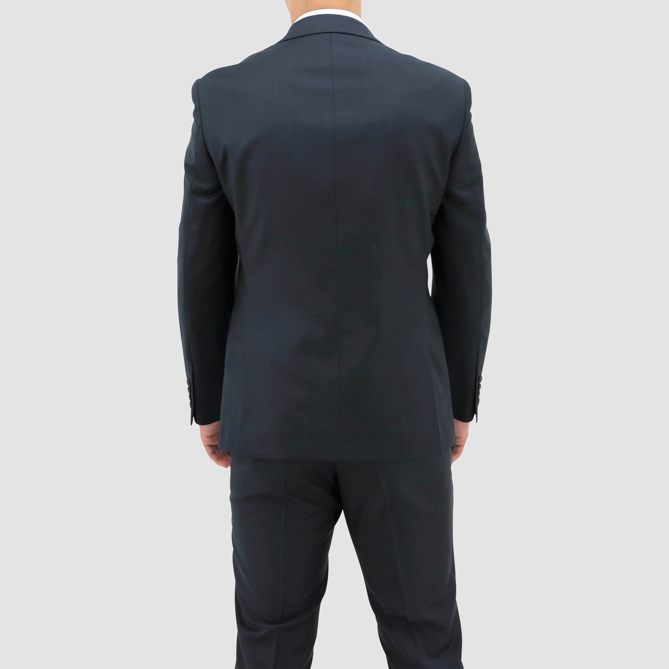 Boston’s Michel blue comfort‑fit suit with notch lapel, flap pockets and straight‑leg trousers.
