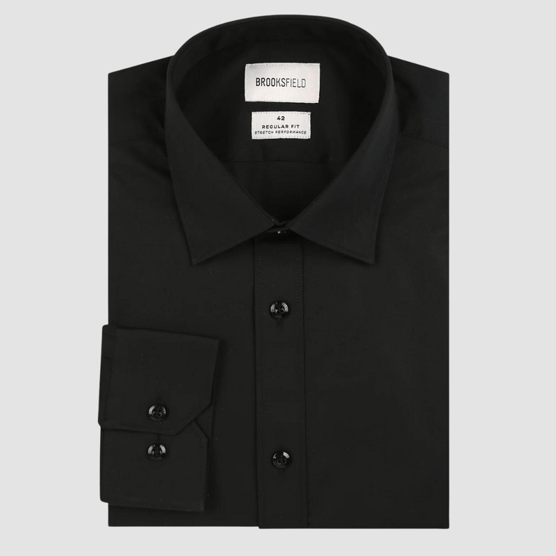 the flat folded mens performance shirt in black