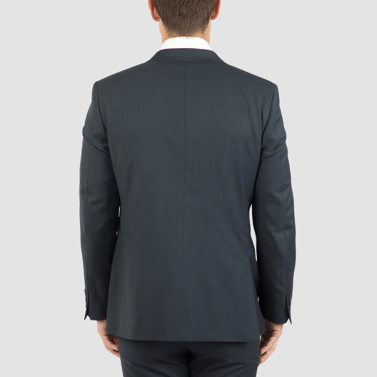 the back of the mens navy hardwick jacket by cambridge