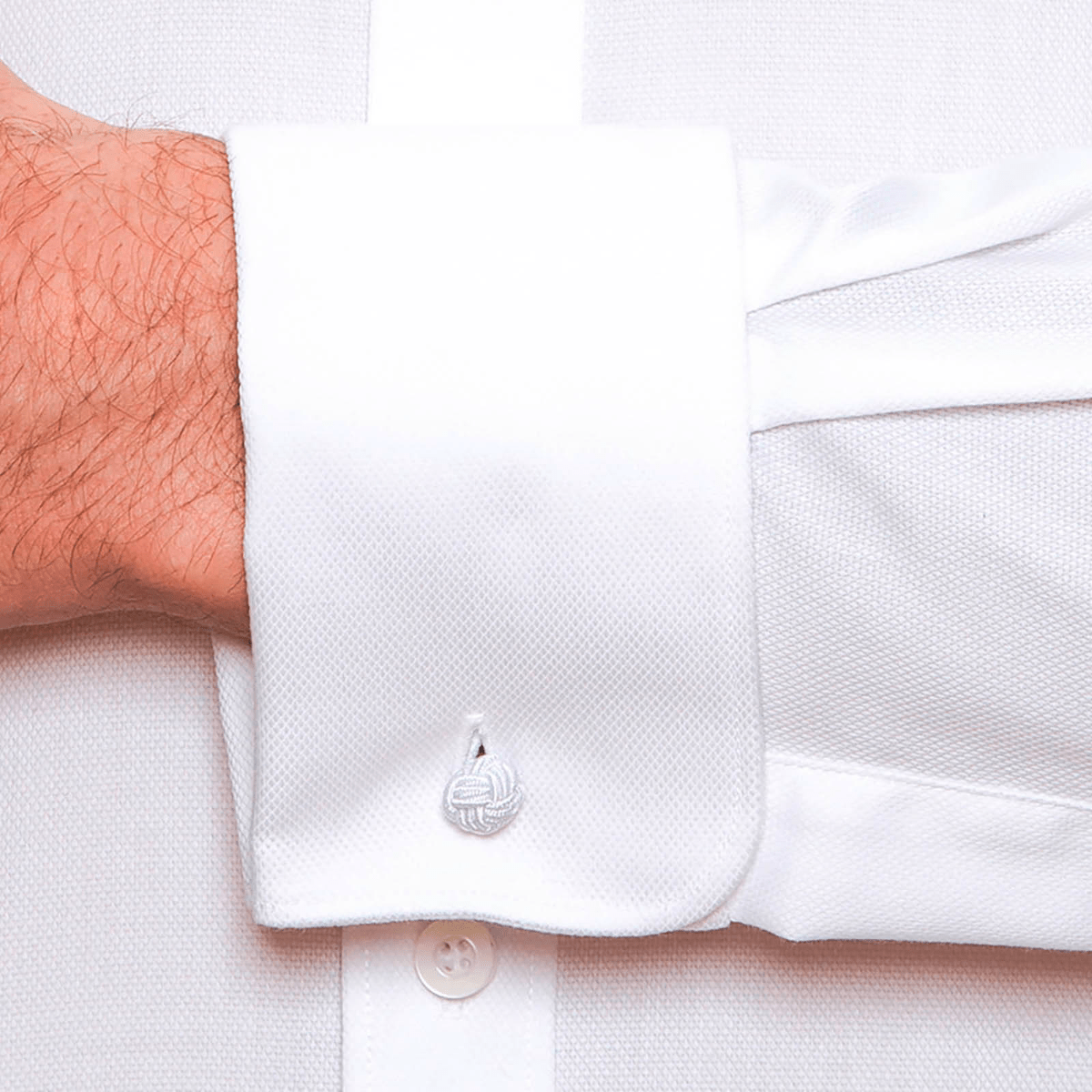 french cuff detail of the elwood mens shirt by cambridge