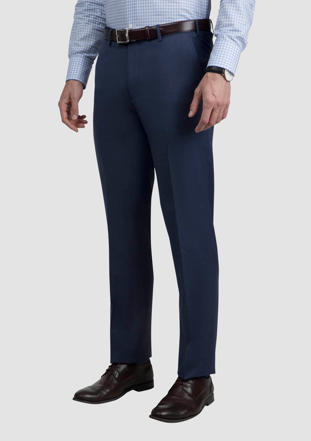 a side view of the navy mens jett trouser