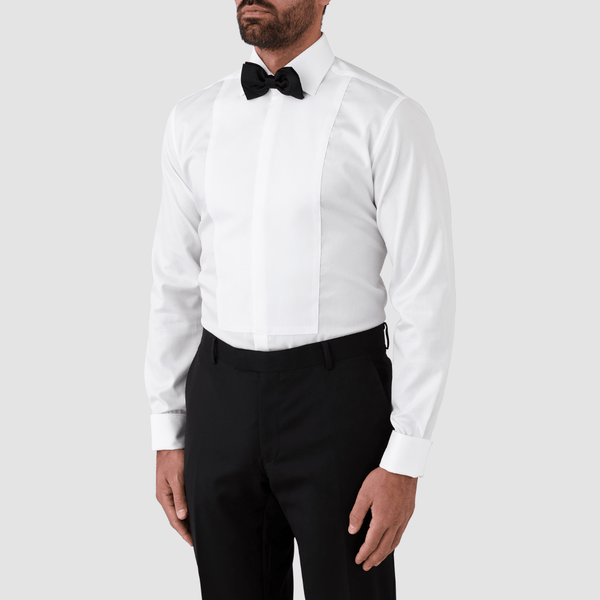 the classic fit mens kent tuxedo shirt in white FGW014