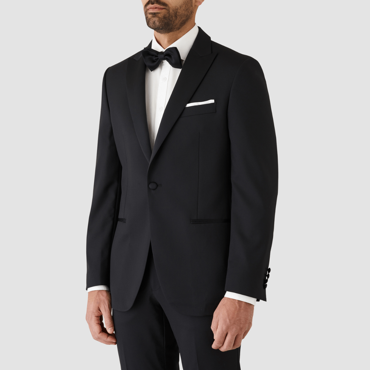 cambridge slim fit pickford tuxedo in black