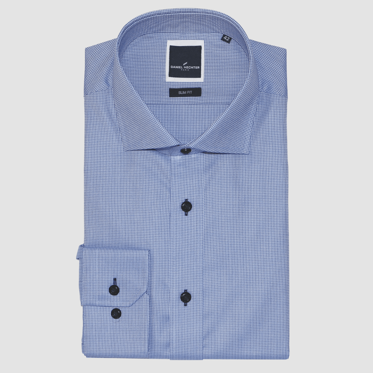 daniel hechter slim fit mens liberty business shirt in blue cotton STDS301