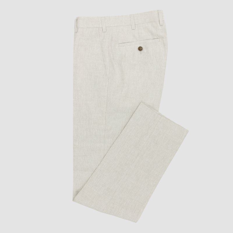 the daniel hechter slim leg sand linen trouser