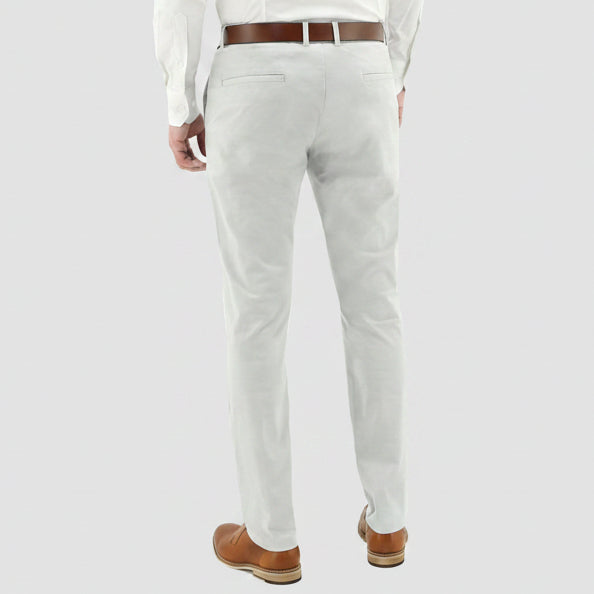 Men’s Slim Fit Chino in Grey by Daniel Hechter, crafted in stretch cotton.