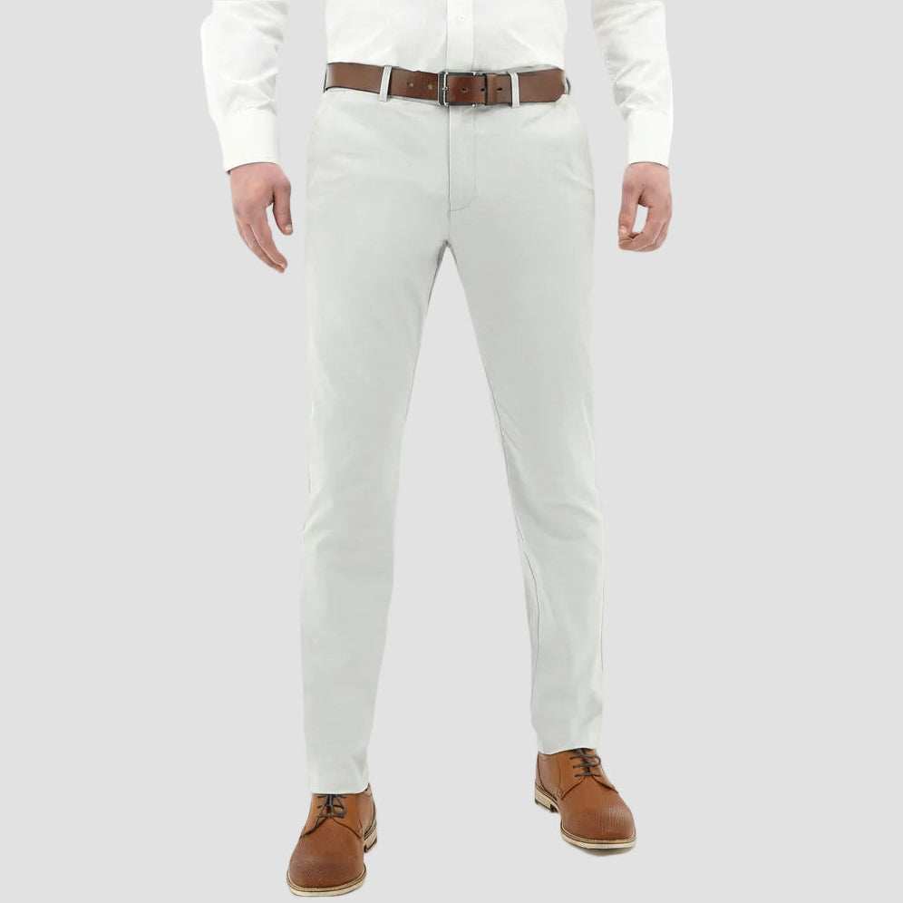 Men’s Slim Fit Chino in Grey by Daniel Hechter, crafted in stretch cotton.