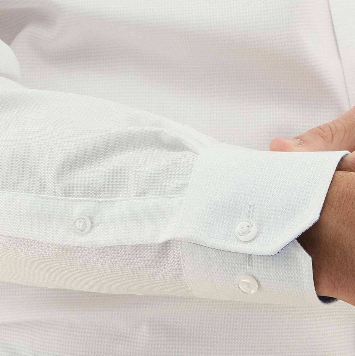 Men's Slim Fit Liberty Business Shirt in White Texture by Daniel Hechter