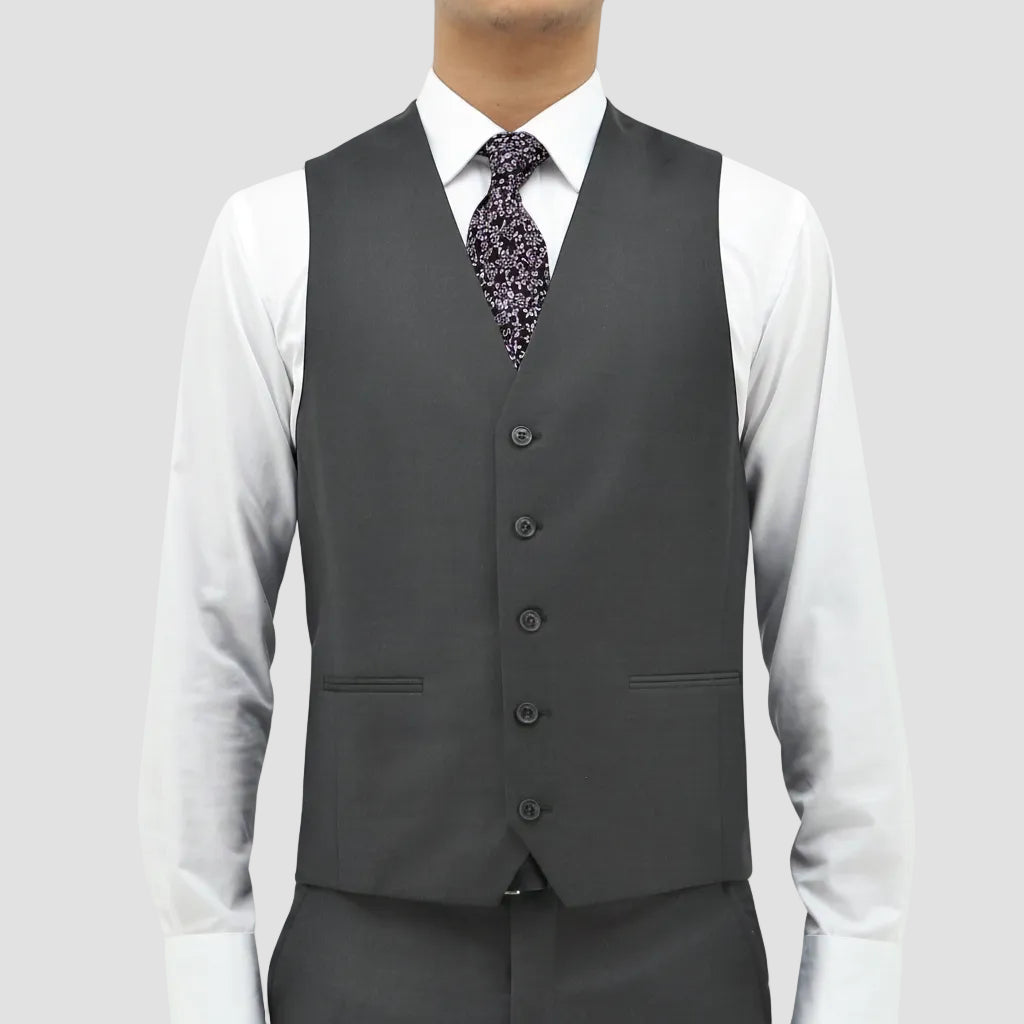 Slim Fit Ryan Vest in Grey by Daniel Hechter