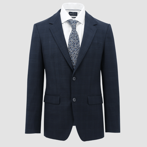 Mens Suits Daniel Hechter ritchie mens suit in navy blue check Mens