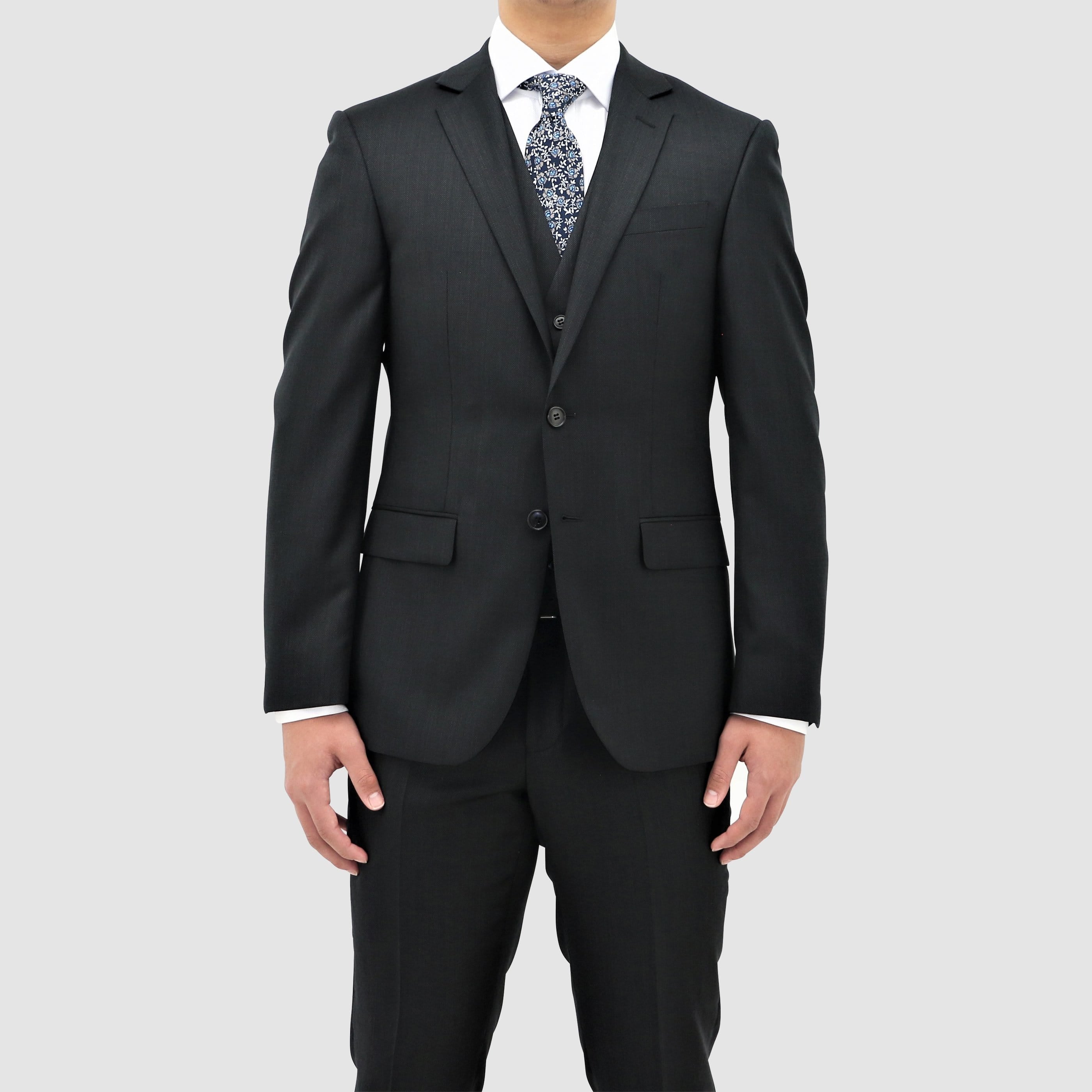 Daniel Hechter classic fit luke vest in black pure wool STDH101-01