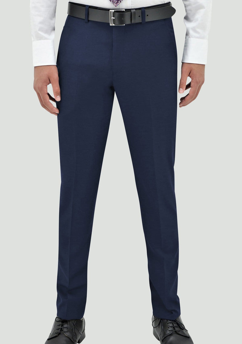 front on mens suit trouser the edward pant by daniel hechter in blue DH106-15
