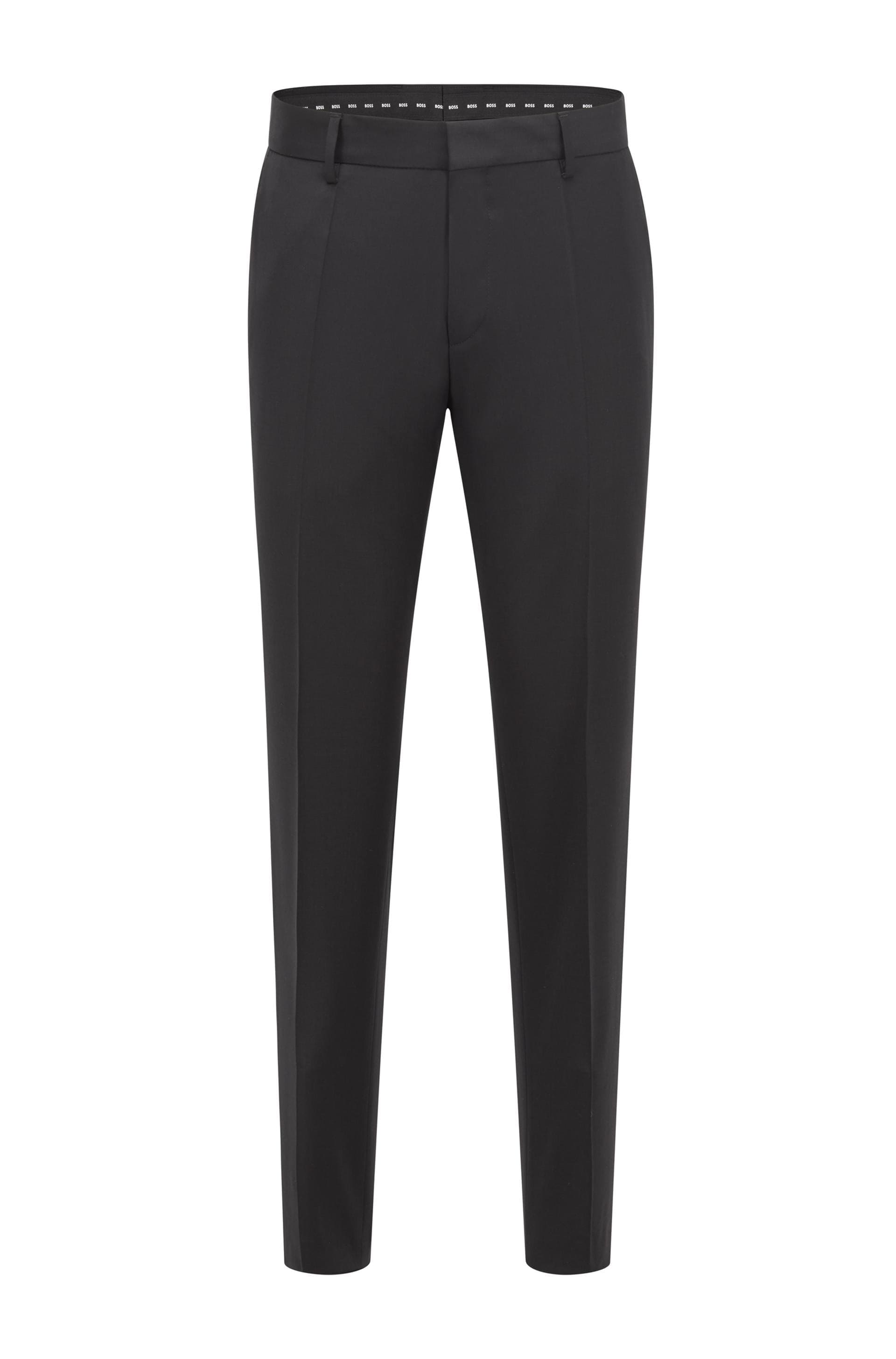 Hugo Boss slim fit Genius trouser in black pure virgin wool