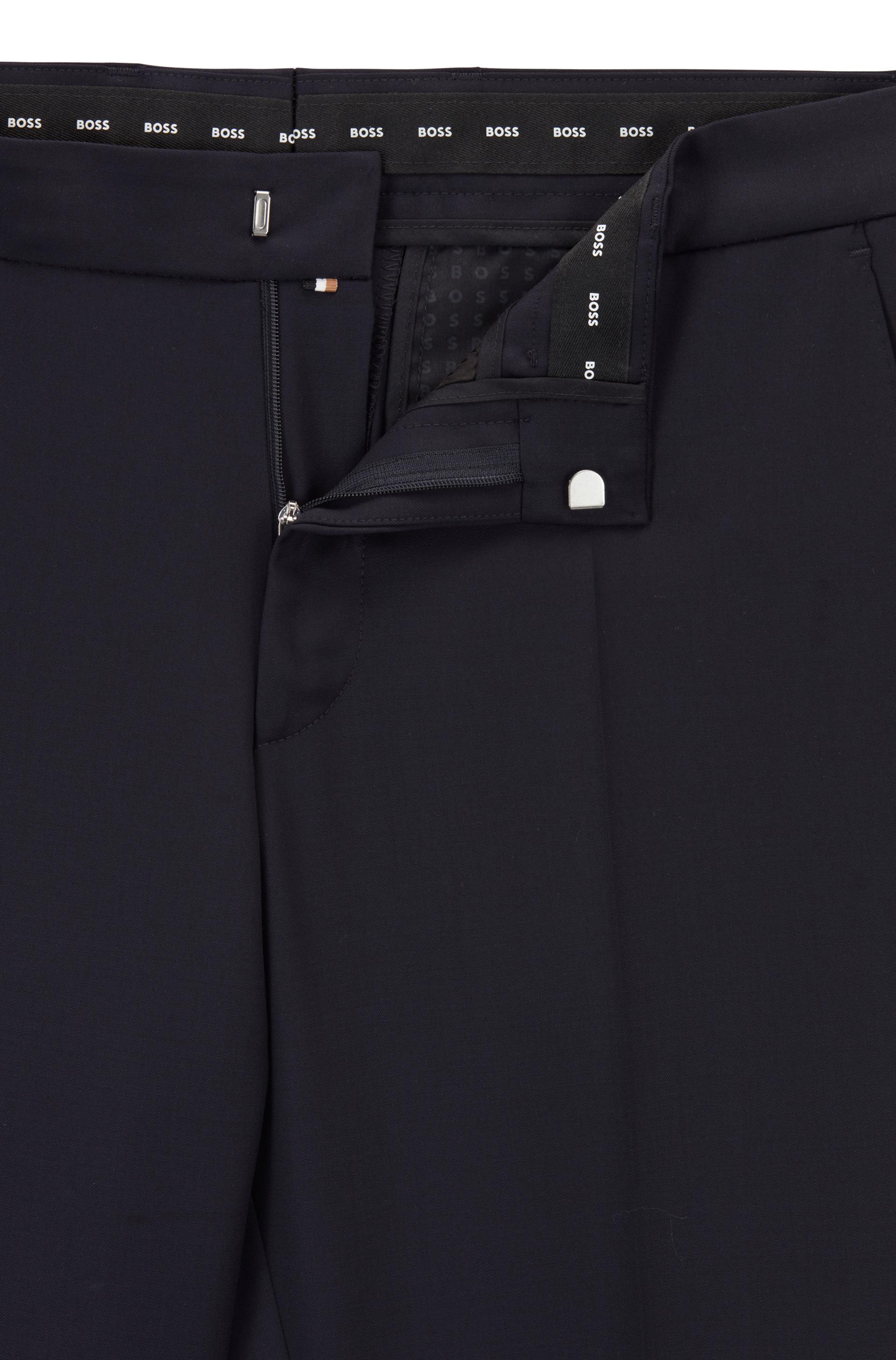 Hugo Boss slim fit Genius trouser in Dark Blue pure virgin wool