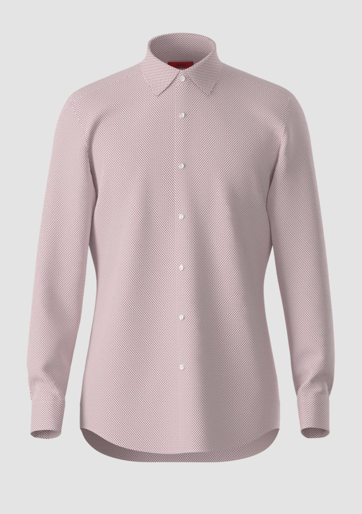 Hugo Boss slim fit kenno mens business shirt in red pure cotton