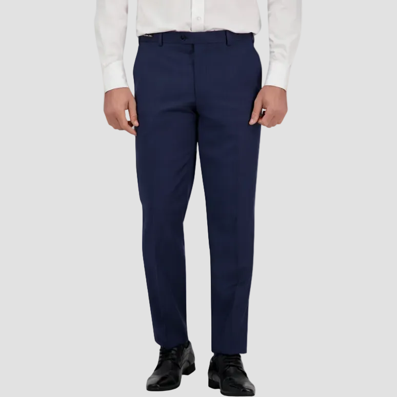 Classic fit Noah suit trousers in navy by Savile Row.