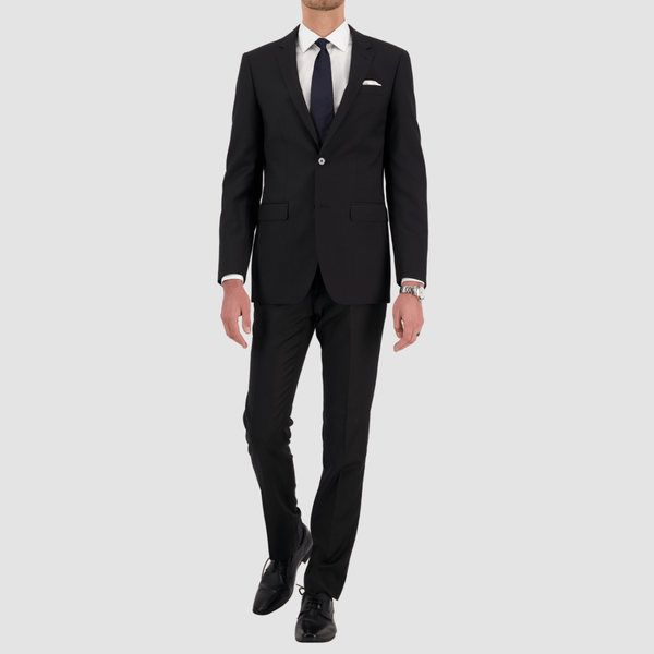 Mens Suits Savile Row Tailored Fit Mens Abram Suit in Black D9