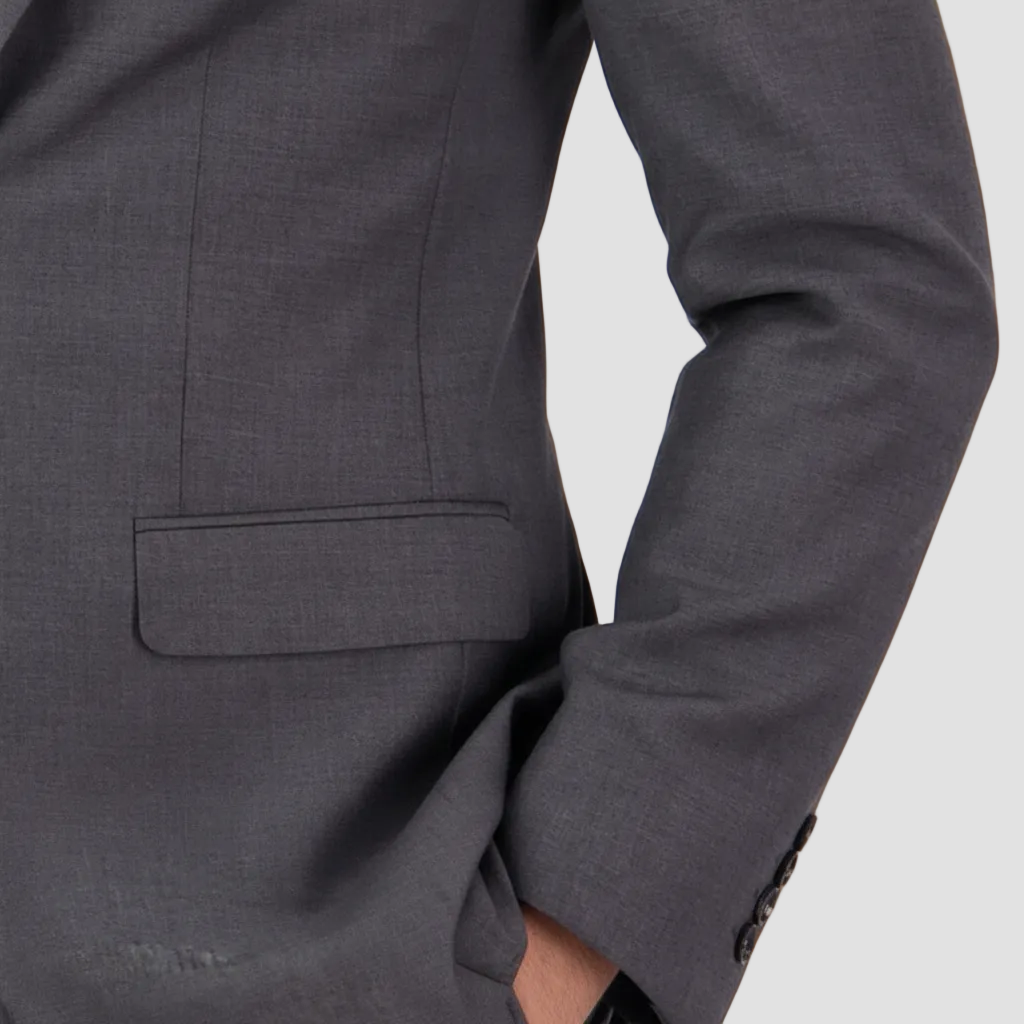 The Abram Grey Suit in Super 110’s Merino Wool.