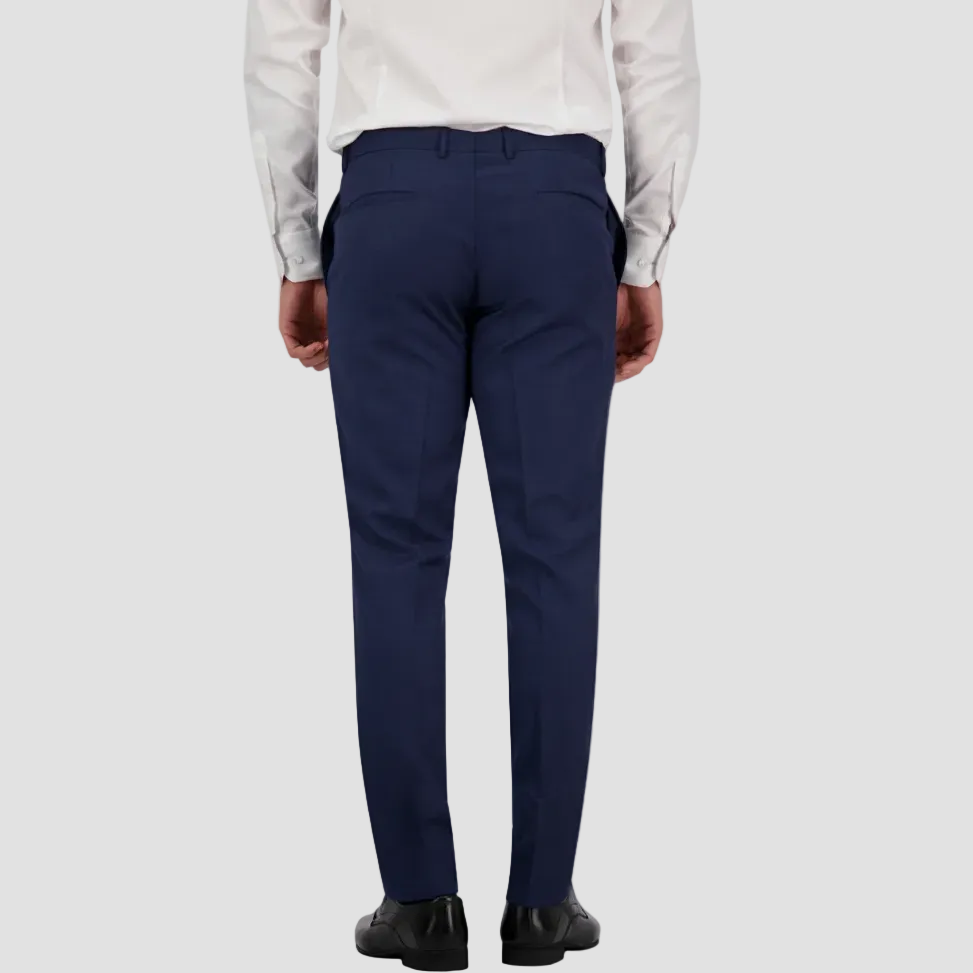 Slim fit Jesse Textured Trousers in blue by Savile Row.