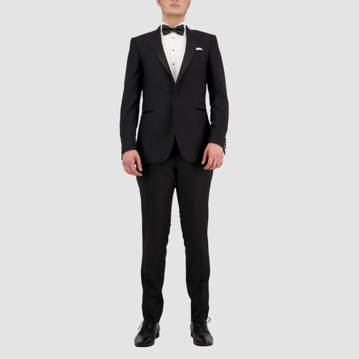 judah mens peak lapel tuxedo in black