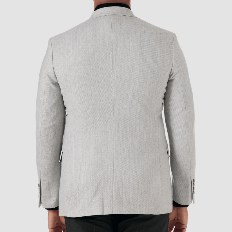 studio italia lenny sport coat in grey menswear for business and social back