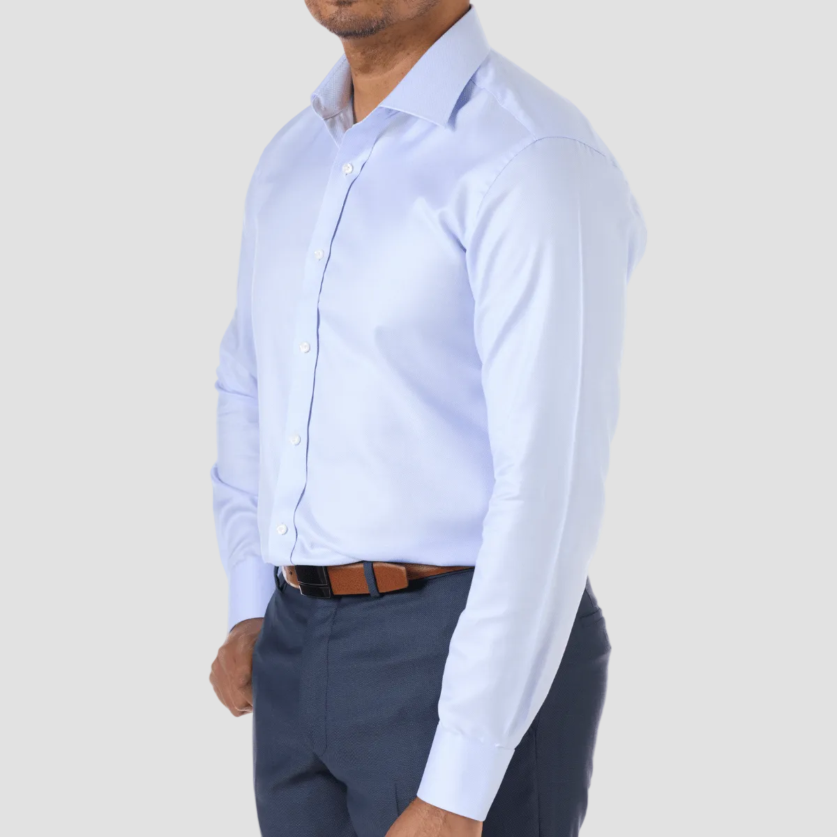 Studio Italia Slim Fit Spencer Business Shirt in Blue