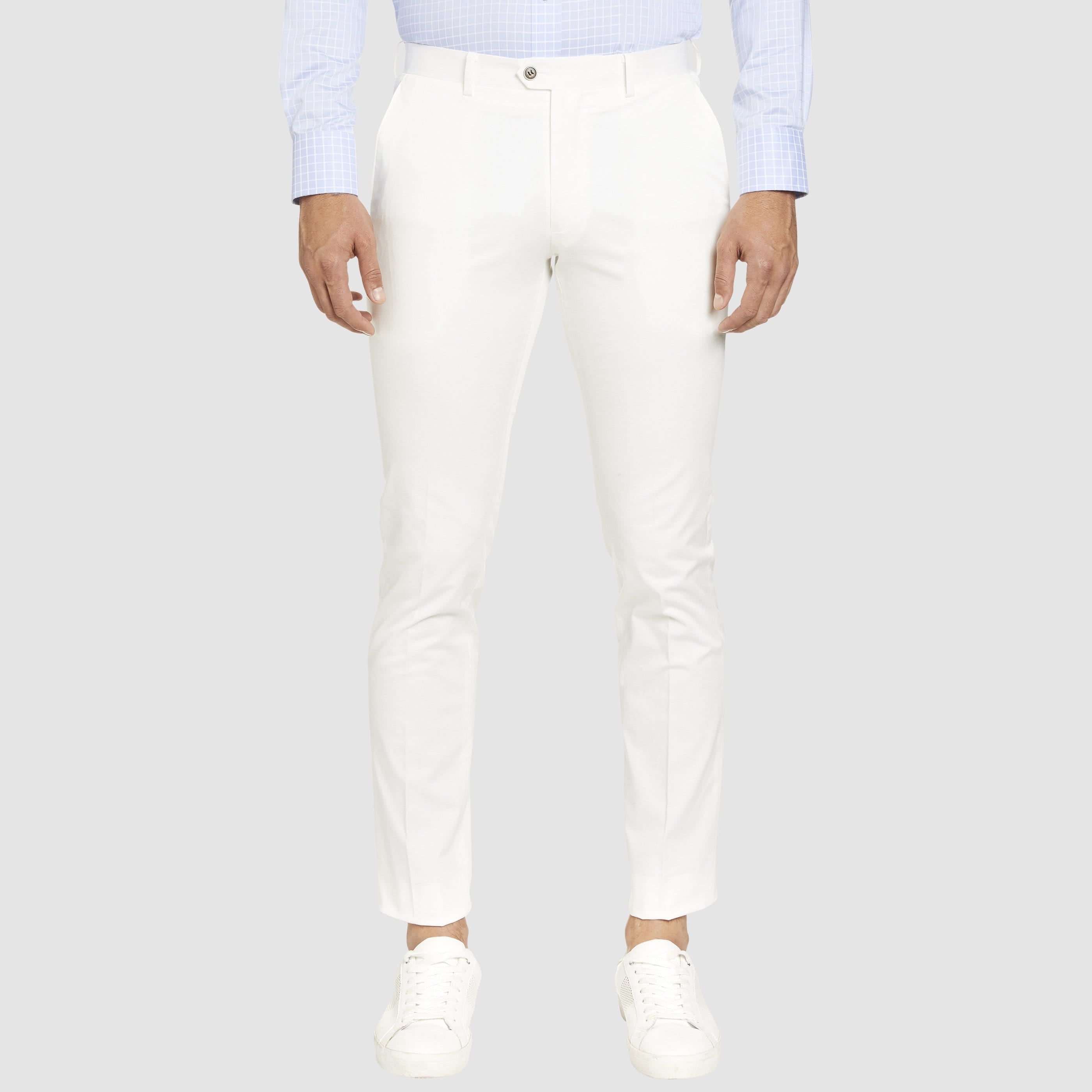 the Studio Italia slim fit chino in white ST-409-91
