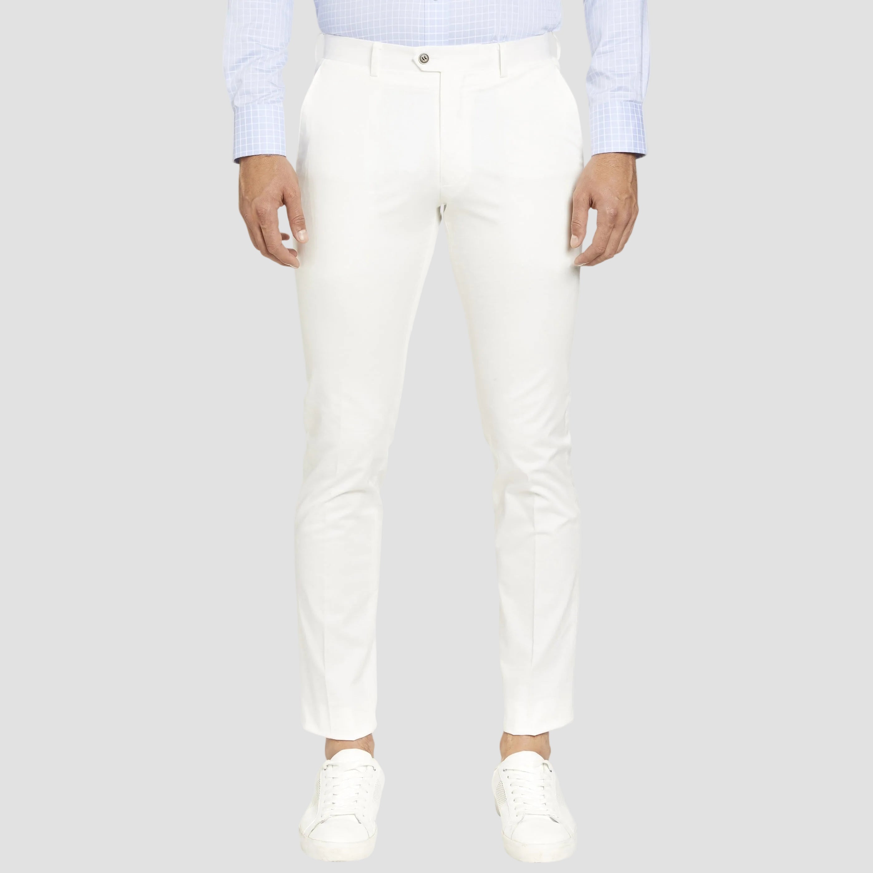 the Studio Italia slim fit chino in white ST-409-91